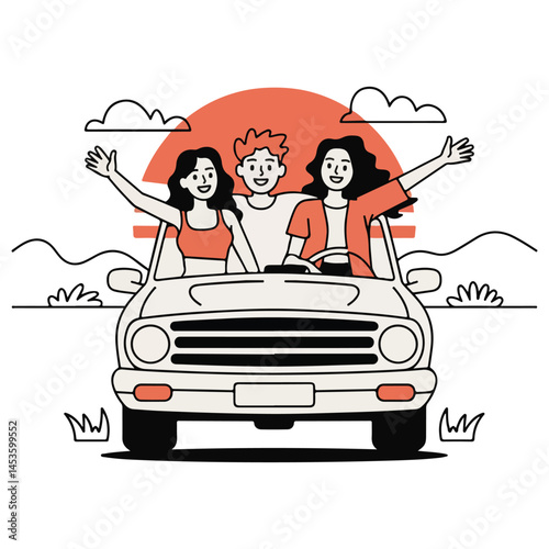 Creative vector designs for International Friendship Day featuring best friends, heartwarming moments, friendship bands, selfies, and shared joy, using bright and solid color illustrations.