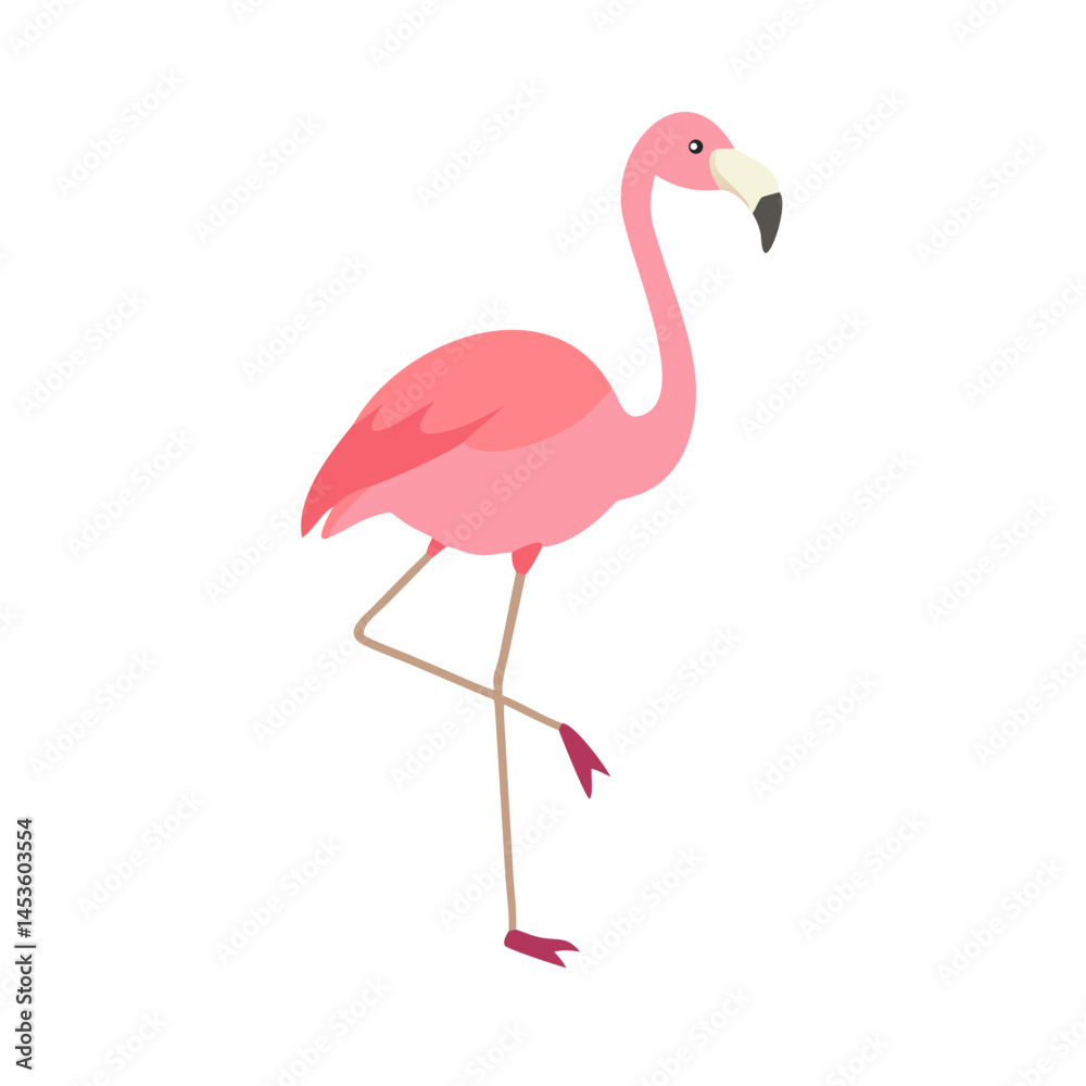 Fototapeta premium Flamingo: The Elegant Pink Wader