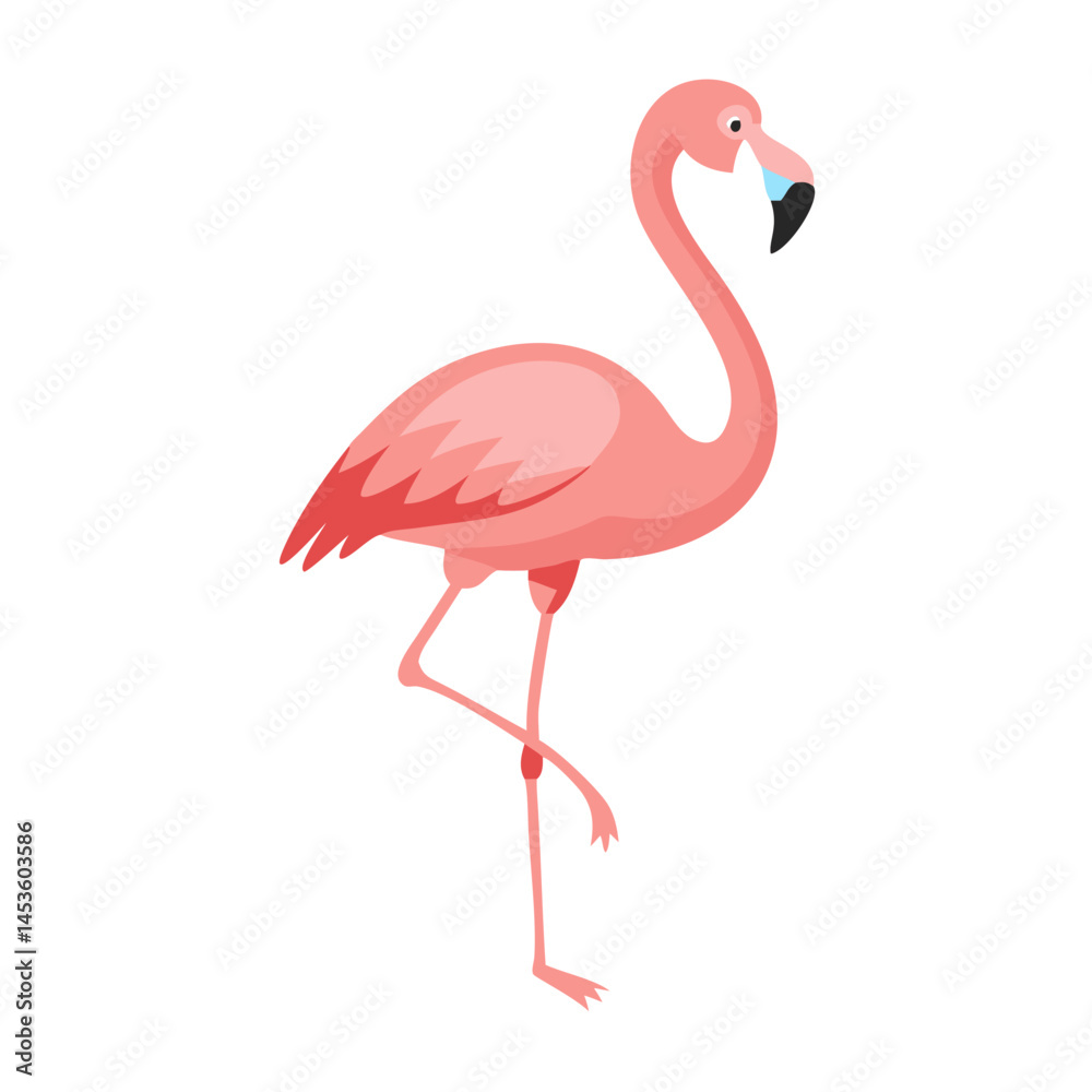 Fototapeta premium Flamingo: The Elegant Pink Wader