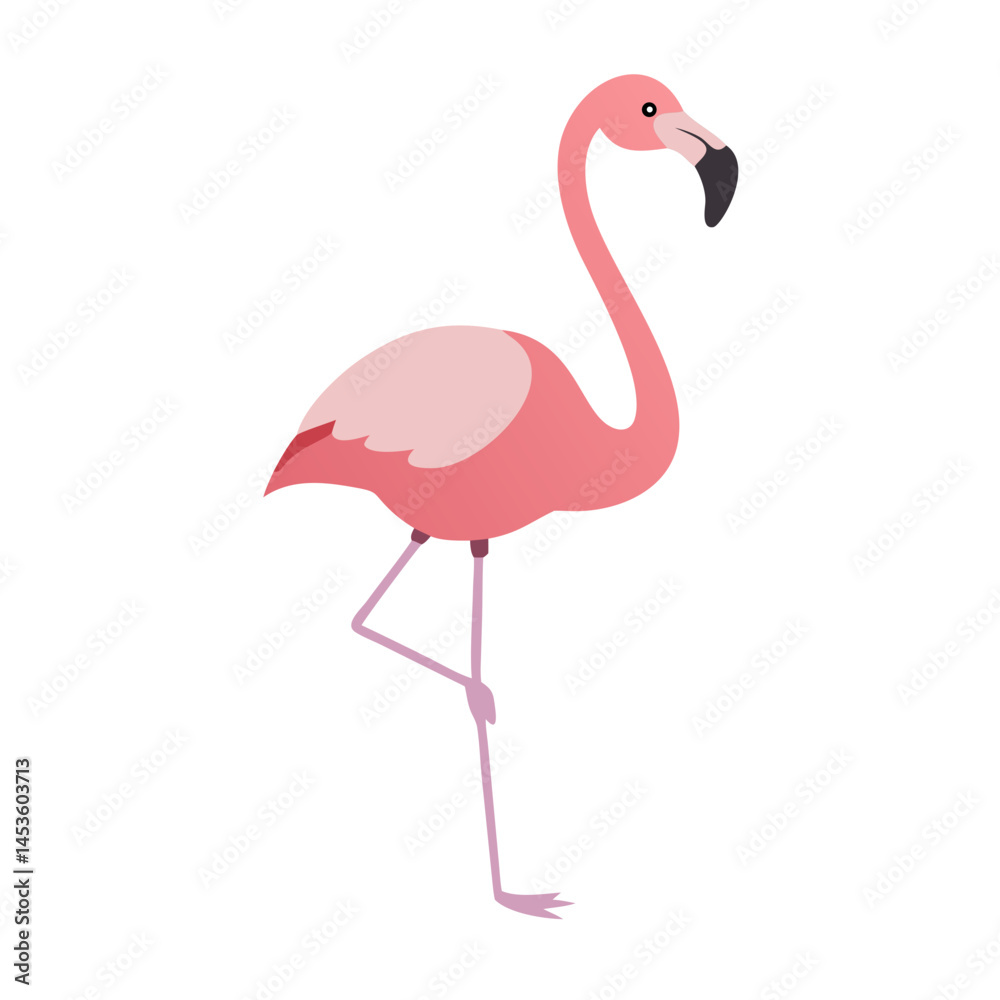 Fototapeta premium Flamingo: The Elegant Pink Wader