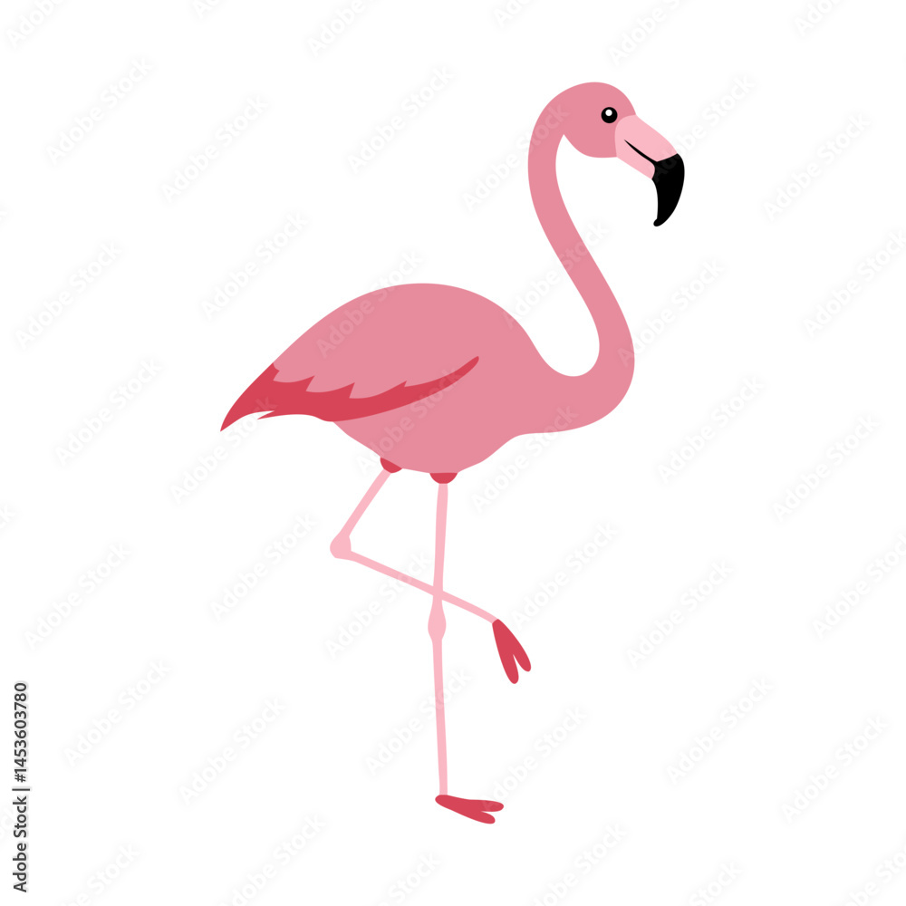 Fototapeta premium Flamingo: The Elegant Pink Wader