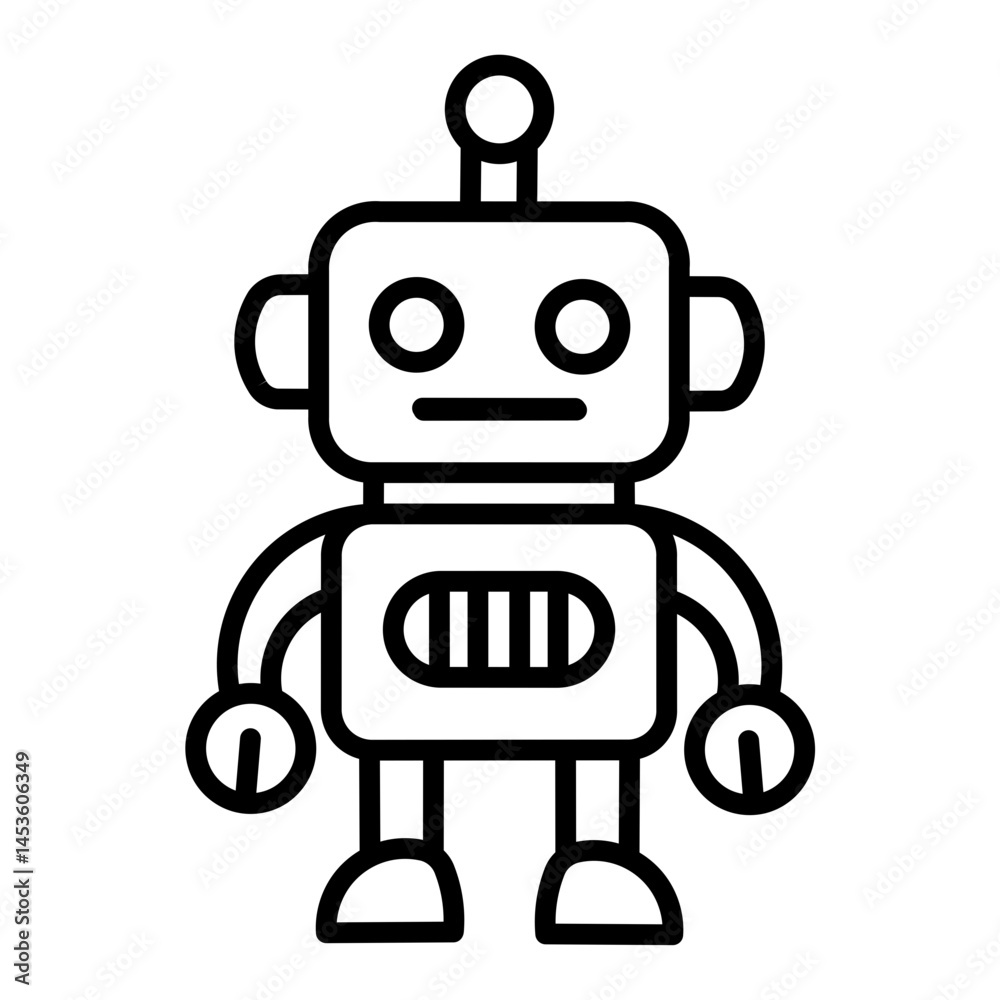 Robot vector icon design Robot vector icon design