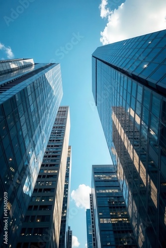 Wallpaper Mural Successful business deal, skyscraper backdrop, professional, office Torontodigital.ca