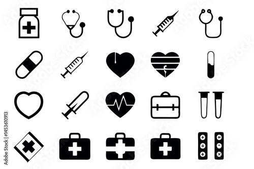 Icon Set for Clinics, Hospitals, and Health Platforms
