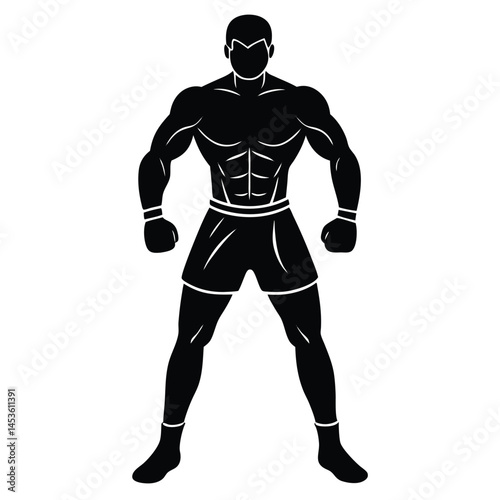 vector a boxer stand