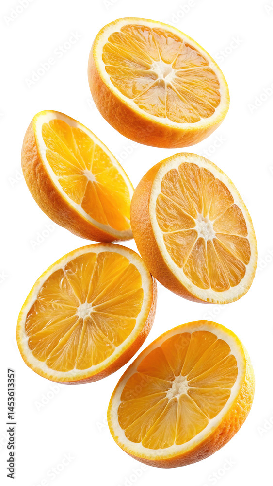 Halved Oranges Floating in MidAir with a Trensprent Background png Display Halved Oranges Floating in MidAir with a Trensprent Background png Display