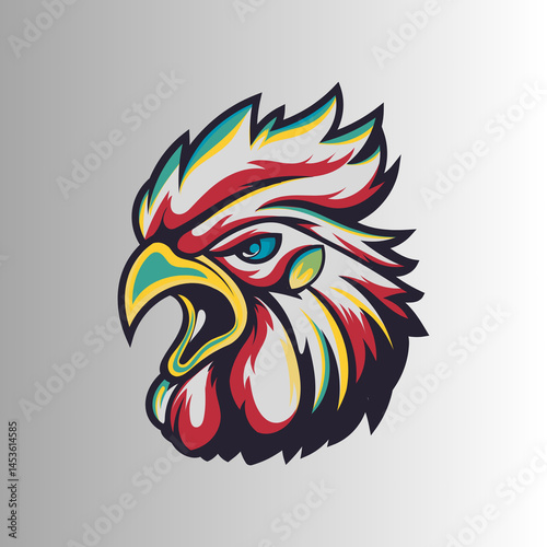 Wallpaper Mural head of a rooster Torontodigital.ca