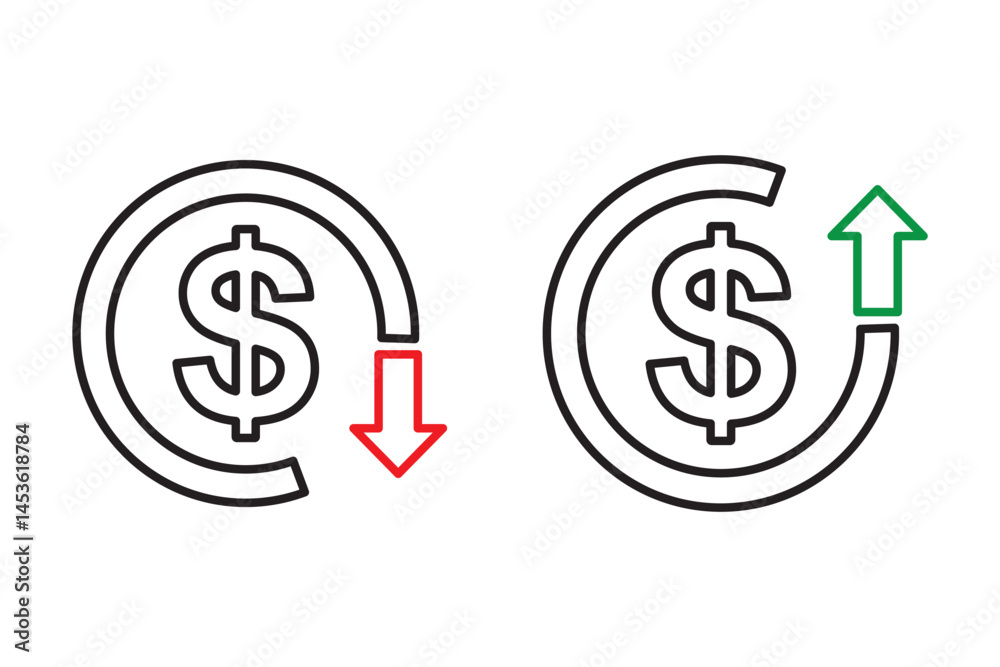 cost reduce icon vector. cost reduce sign icon for web site cost reduce icon vector. cost reduce sign icon for web site
