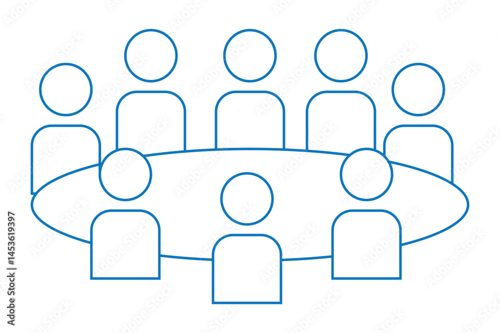 Meeting room conference table discussion business team
icon . Meeting room conference table discussion business team
icon .