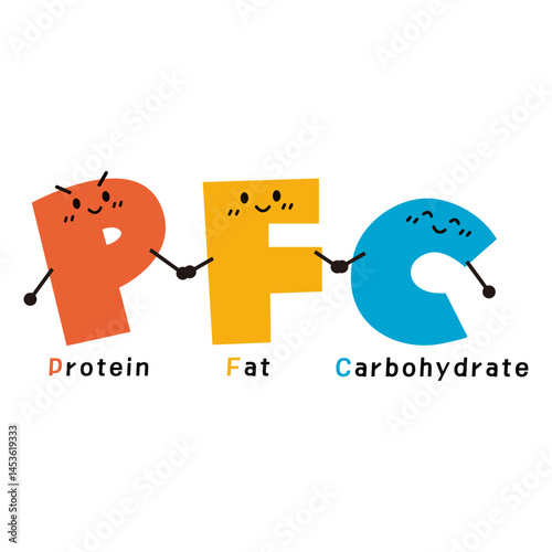 PFCバランスのキャラクター　ベクター