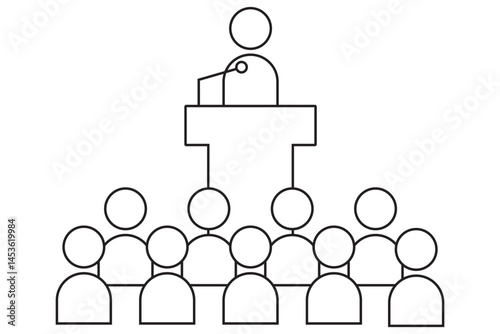 Conference Room Meeting Icon, business meeting icon isolated on white background . 