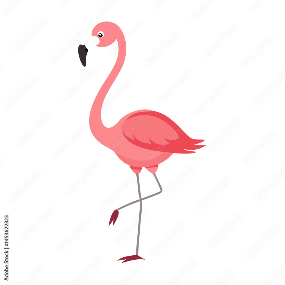 Fototapeta premium Flamingo: The Elegant Pink Wader