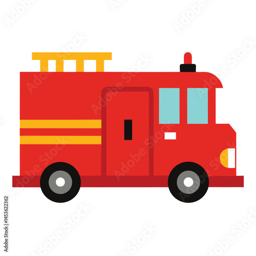 Firetruck Isolated Clipart