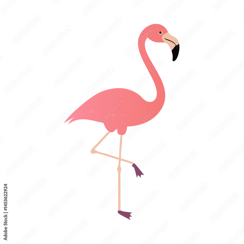 Fototapeta premium Flamingo: The Elegant Pink Wader