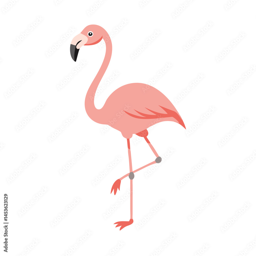 Fototapeta premium Flamingo: The Elegant Pink Wader