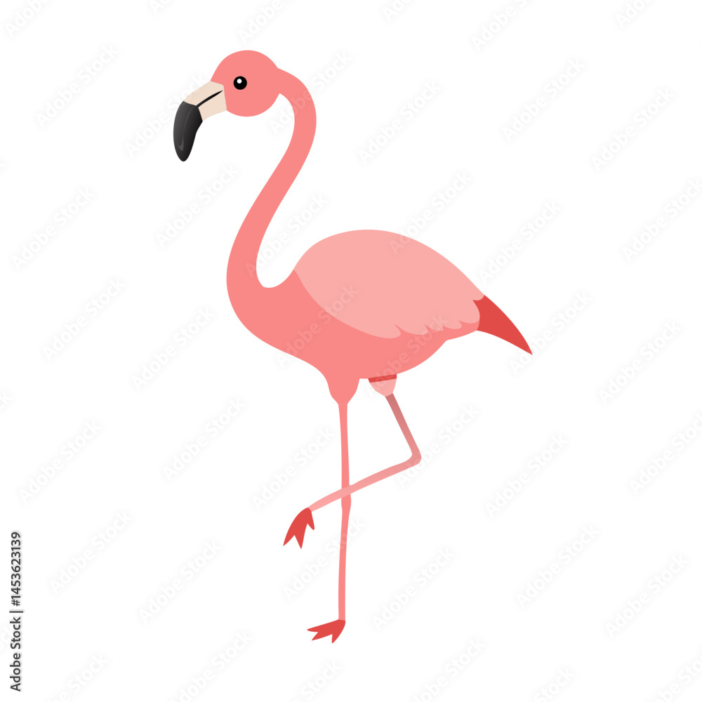 Fototapeta premium Flamingo: The Elegant Pink Wader