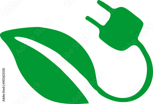 Sustainability symbol for energy saving_Green