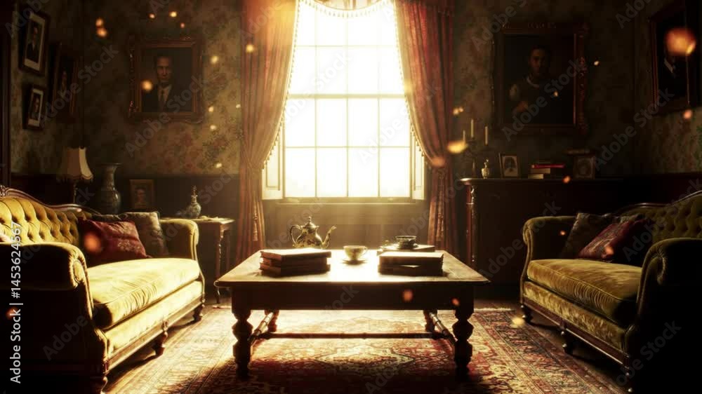 living room interior vintage design 