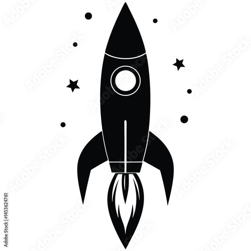Rocket Isolated Drawing