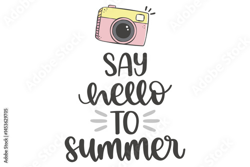 Say Hello to Summer Transparent Background