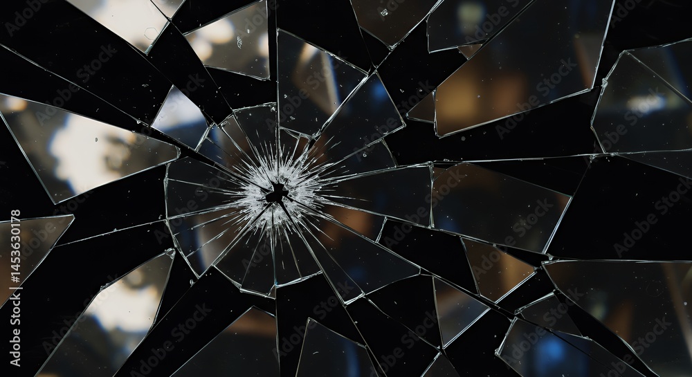 Shattered Reflections: A Broken Mirror's Dark Abstract Shattered Reflections: A Broken Mirror's Dark Abstract