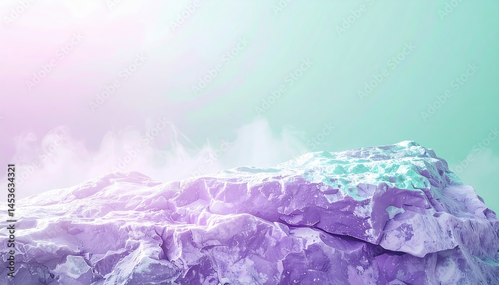 Obraz premium Majestic ice formation melting on frozen landscape arctic region nature scene icy environment aerial view climate change impact