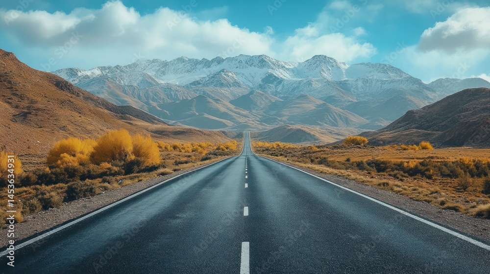 Fototapeta premium Mountain road autumn scenic drive travel