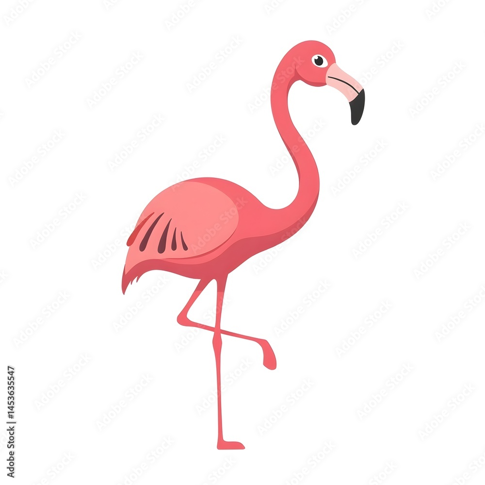 Fototapeta premium flamingo on white