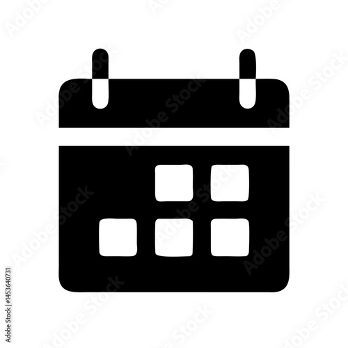 Simple calendar icon, for scheduling apps and websites