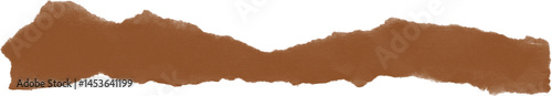 A torn piece of brown paper with jagged edges against a black background in a horizontal format elements 