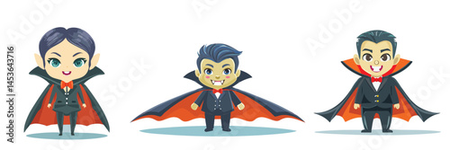 Funny Vampire Characters for Halloween Posters