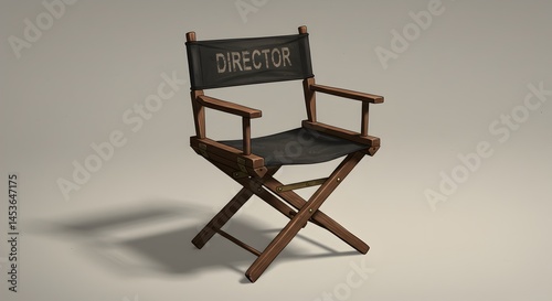 Classic director's chair illustration for filmmaking and creative industries