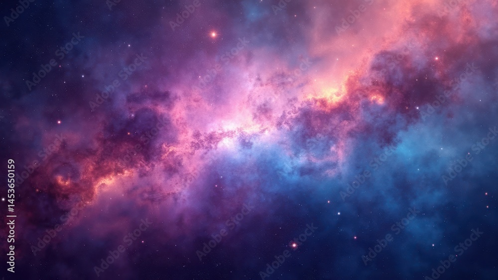 Fototapeta premium Stunning Nebula: Vibrant Colors and Cosmic Texture in Space Scene