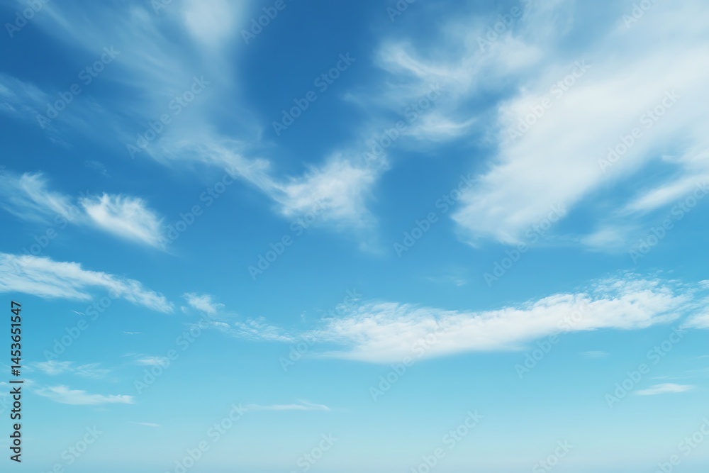 Obraz premium Vast Blue Sky with a Deep Rich Hue Stretching Across the Horizon