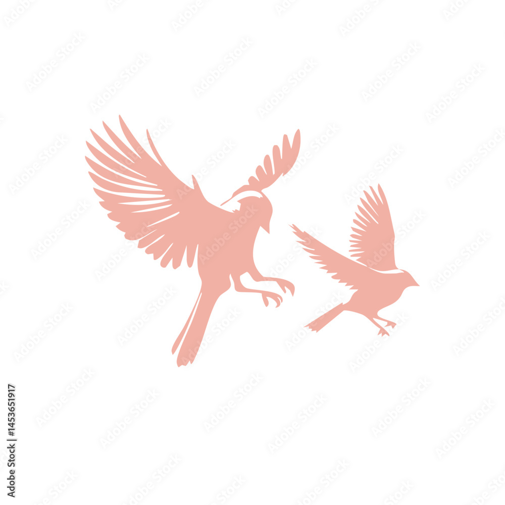 Obraz premium Bird Silhouette Illustration