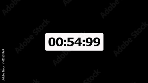 60-Second Countdown Timer with Milliseconds - MM:SS:MS Digital Animation - After Effects