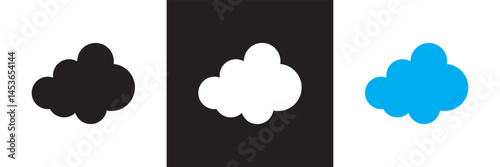 Cloud icon. Vector for websites, mobile interfaces, presentations, banner, visual branding etc. Vector illustration. isolated on white and black background. EPS 10