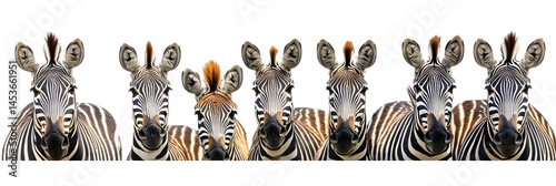 Obraz na płótnie Zebra in cartoon, doodle style. Isolated 2d vector illustration in logo, icon style w salonie