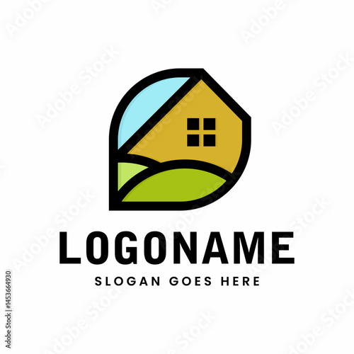 natural real estate vector logo