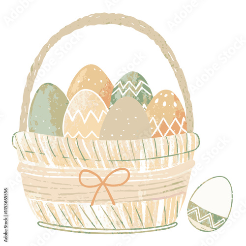 Colorful Easter Eggs in a Basket Representing Spring Celebrations and Joyful Traditions