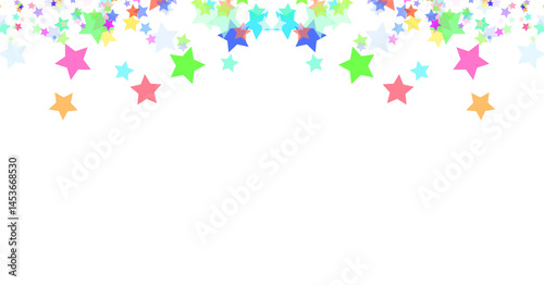 Obraz na płótnie Colorful Stars Confetti Png Shape Transparent Background w salonie