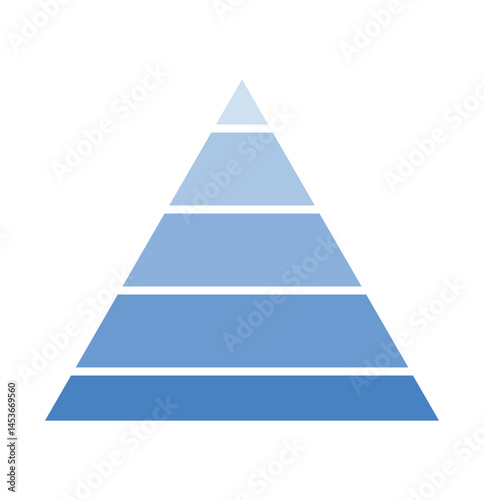 Pyramid icon vector. Simple finance pyramide symbol. Trendy flat ui sign design. Thin linear graphic pictogram for web site, mobile application. Logo illustration.