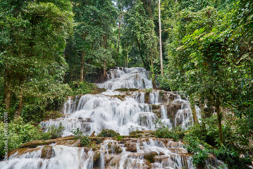 Namtok Pha Charoen National Park, Tak, Thailand – Terraced Waterfall and Lush Forest Scenery