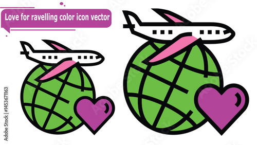Love for ravelling color icon vector