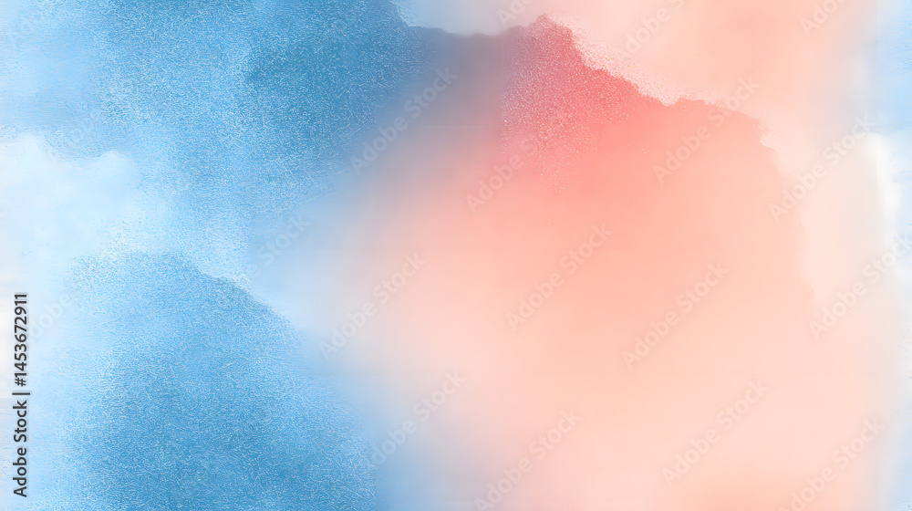 Obraz premium Soft pastel gradient background, subtle gradient, light blue and peach colors, minimalistic, simple, grainy noise.