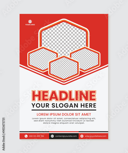 Modern hexagon design corporate business brochure template, vector modern abstract hexagon geometric banner background. hexagonal hexagon shape design element.