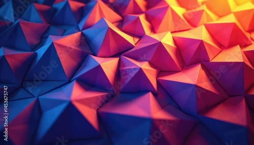 Intricate tessellation of geometric shapes in vibrant hues , seamless pattern, color, print