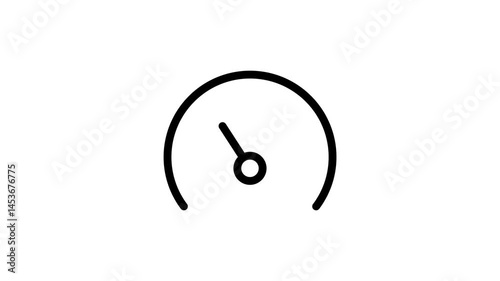 Speedometer Icon Animation | Looping UI UX Element with Alpha Background
