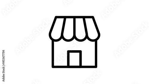 Store Icon Animation | Looping UI UX Asset with Alpha Background