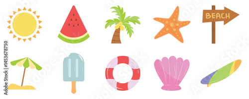 Summer Beach Element Set